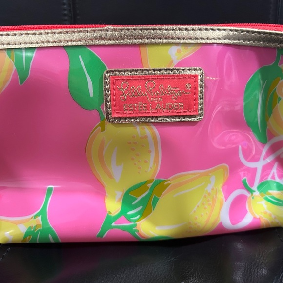Lilly Pulitzer Handbags - Lilly Pulitzer Pink and Yellow Floral Cosmetic Bag